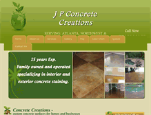 Tablet Screenshot of jpconcretecreations.com